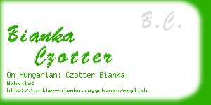 bianka czotter business card